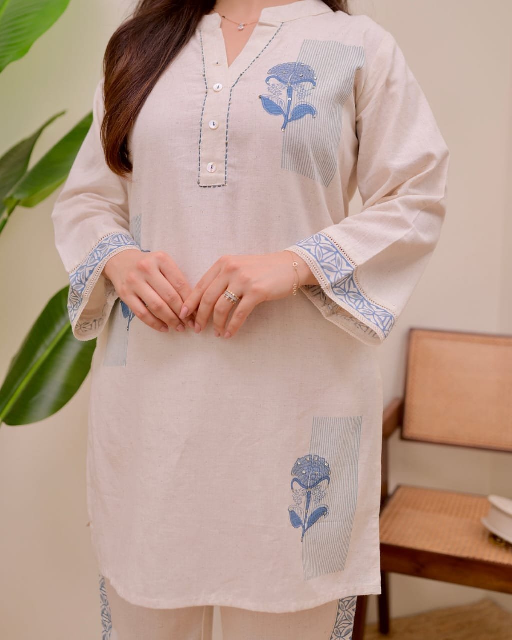 Coord Set with Lace Work