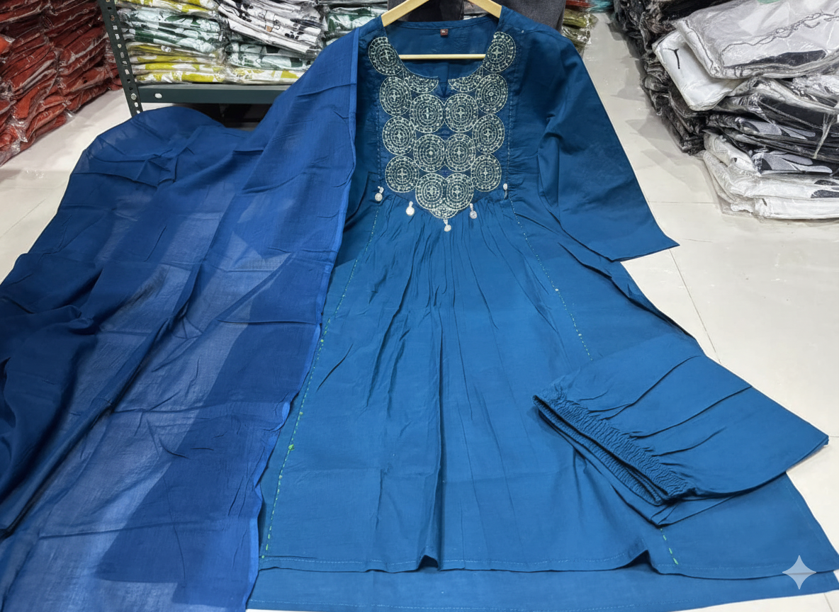 Cotton Office Wear Kurti Pant Set