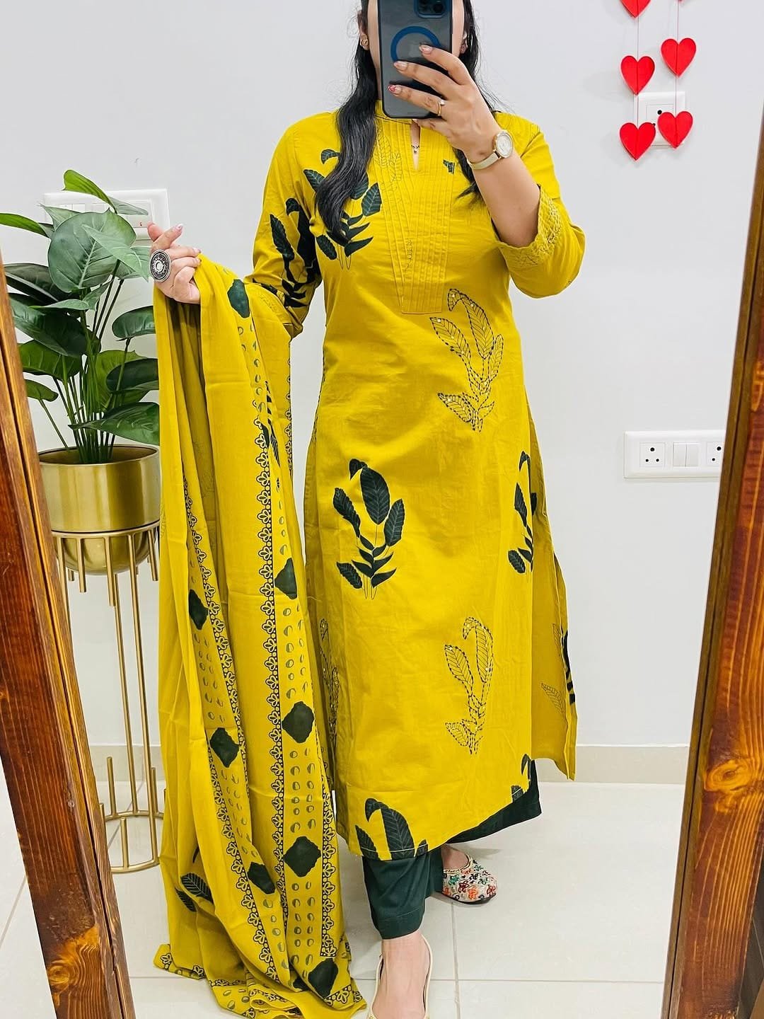 Heavy Cotton Salwar Suit with Dupatta