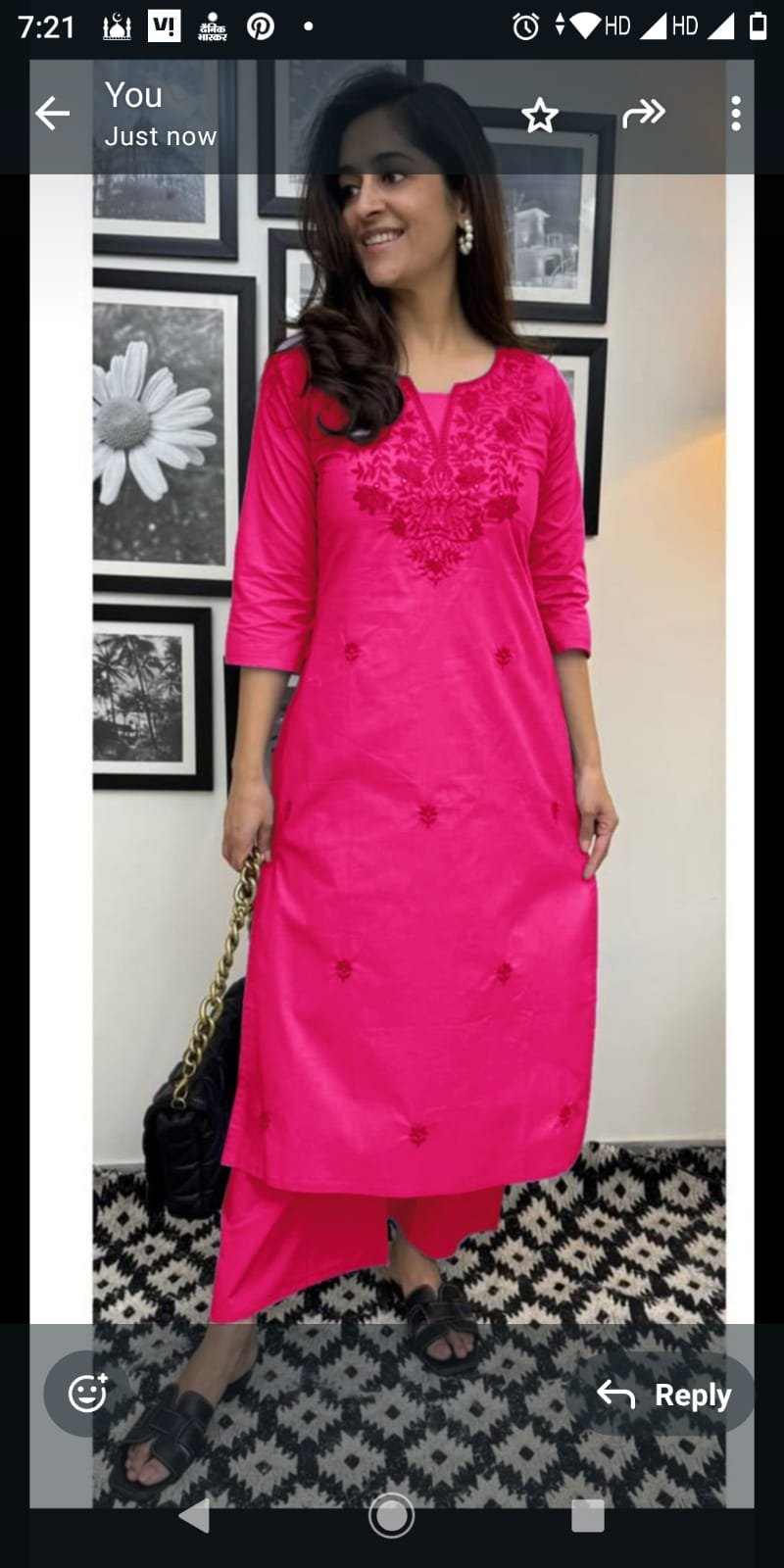 Pink Khadi Flex Cotton Embroidered Suit Set